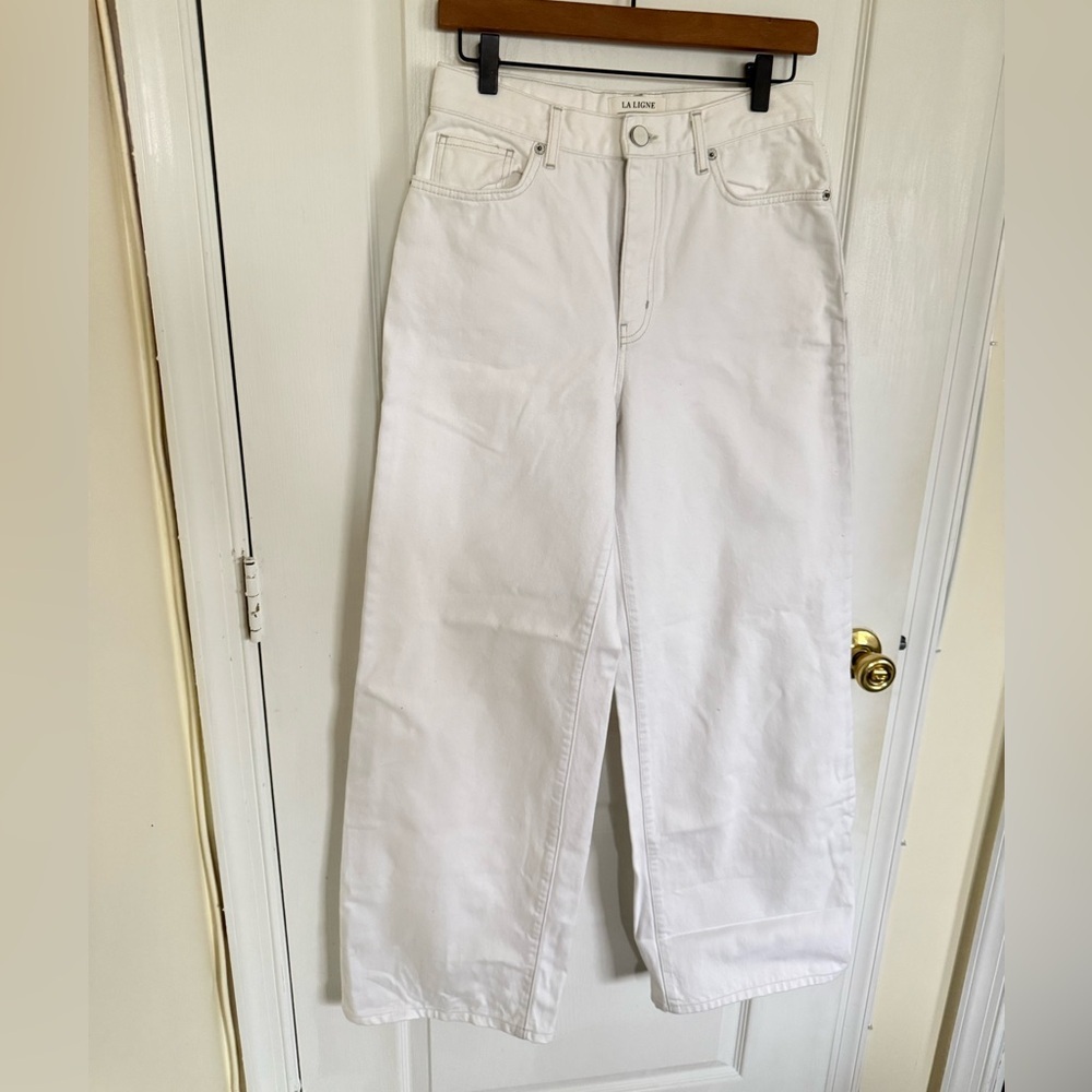 La Ligne NEW Isadora Wide Leg Jean in White - Picture 8 of 8